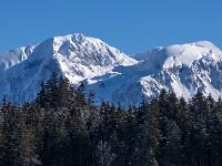 Hoher Göll und Hohes Brett im Teleblick